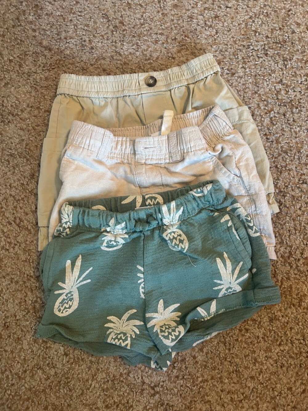 Boys 12-18M Zara & Baby Gap Shorts Bundle Khaki & Green EUC ☀️
